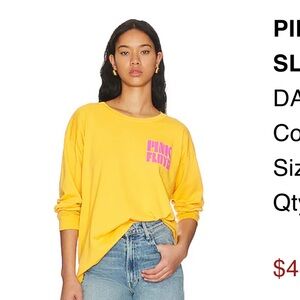 Daydreamer Yellow Graphic Long Sleeve Tee